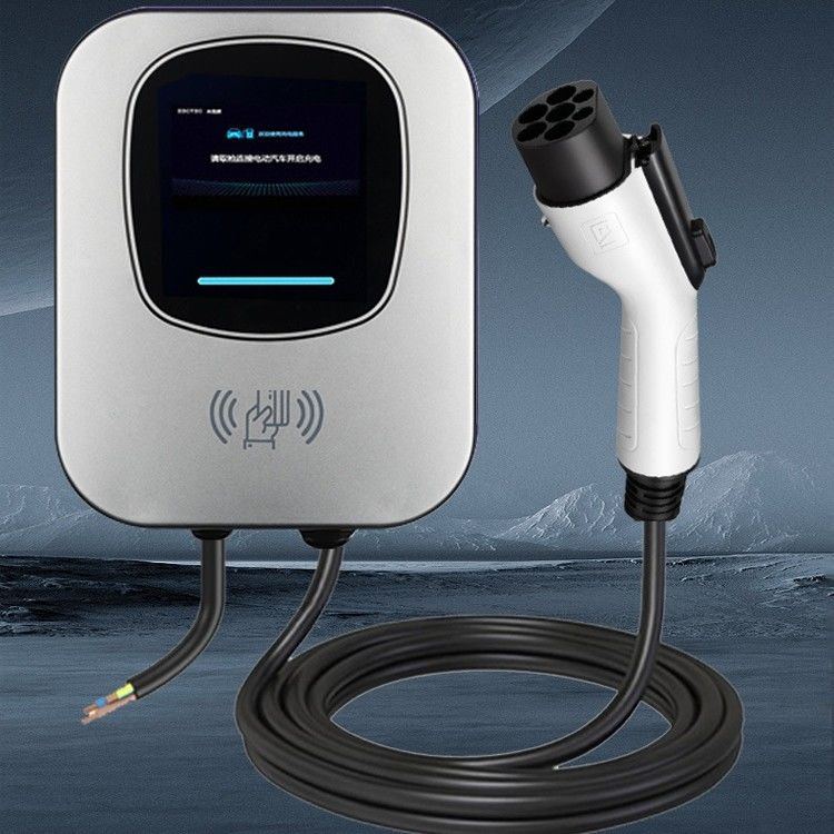 تيسلا 7 كيلوواط بطاقة العبور 220v نوع 1 شاحن EV مع شاشة LED