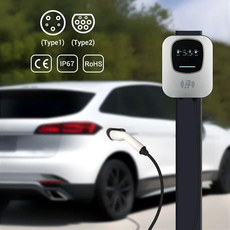 تخصيص الألوان 11kw محطة شحن EV سريعة الشحن مثبتة على الحائط للمنزل