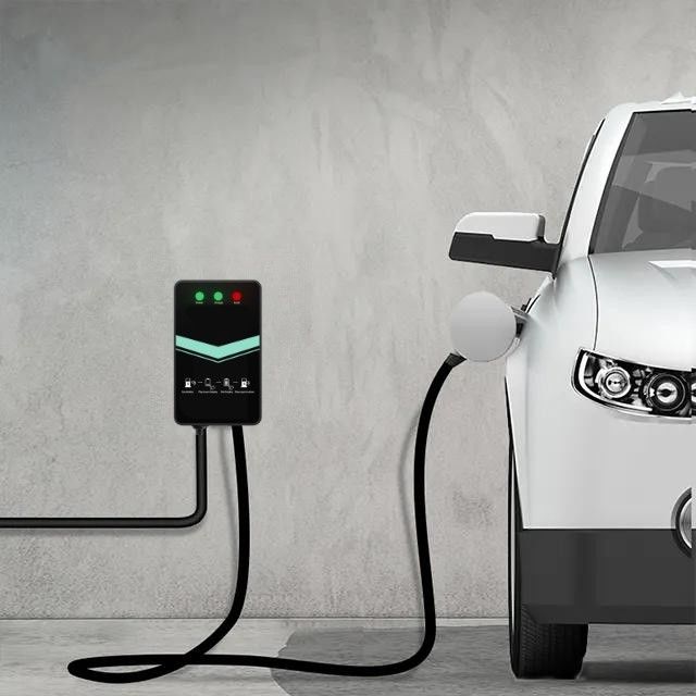 48A نوع 1 للمنزل مسدس واحد مثبت على الحائط محطة شحن EV مؤشر LED