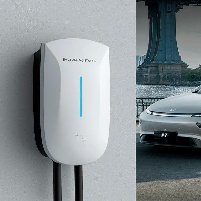 التحكم في التطبيق 22 كيلو وات محطة شحن EV مثبتة على الحائط للشحن السريع لـ Tesla Audi