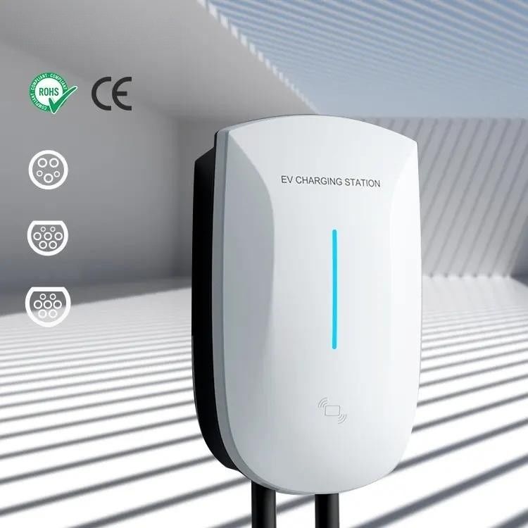 مستوى 2 نقطة شحن 7kw 11kw 22kw مؤشر LED لمحطة شحن الكهرباء