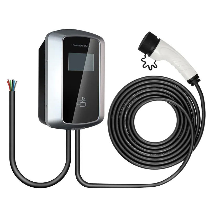 بطاقة RFID واي فاي بلوتوث محطة شحن EV مثبتة على الحائط AC شاحن السيارة 16A 380V