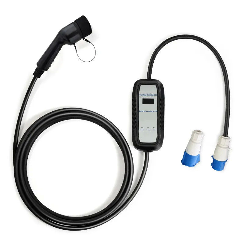 شاحن Lightning Proof 32A Type 1 و Type 2 المحمول AC EV مع شاشة عرض