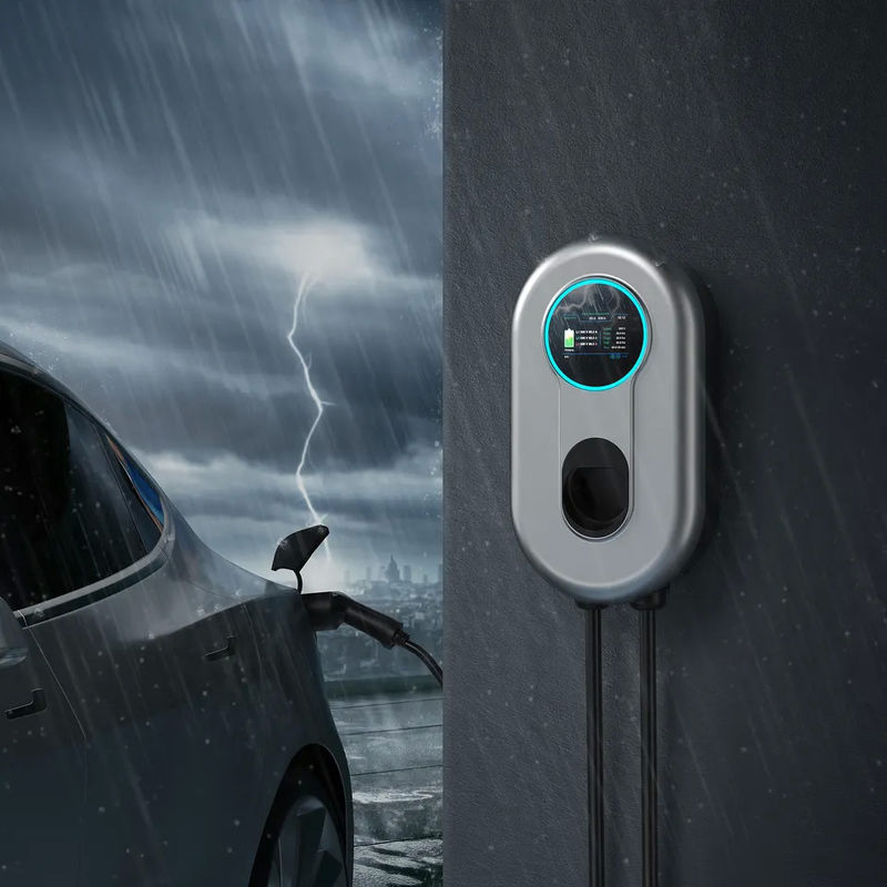22kw بطاقة RFID 5 أمتار كابل محمول نوع 2 محطة شحن EV